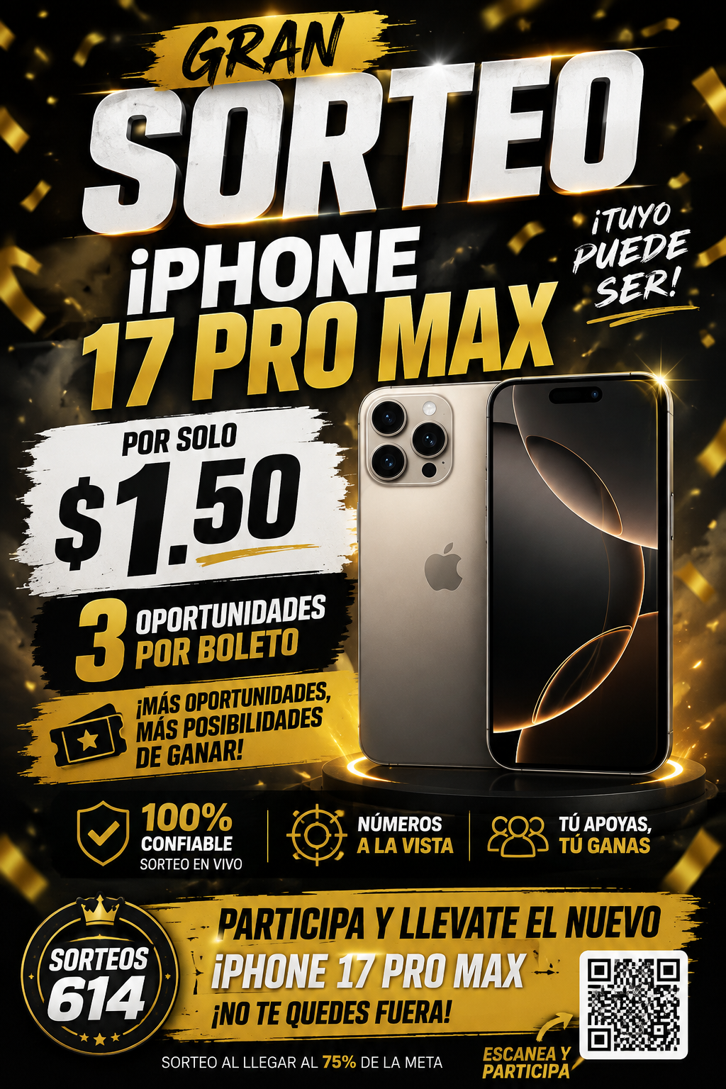 Sorteo de iPhone 17 PRO MAX
